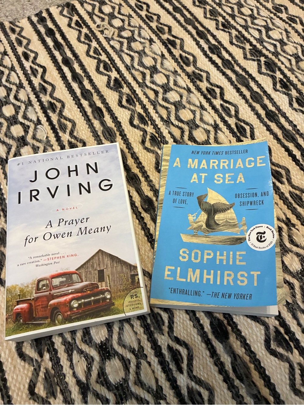Two bestsellers A Marriage at Sea and A Prayer for Owen Meany